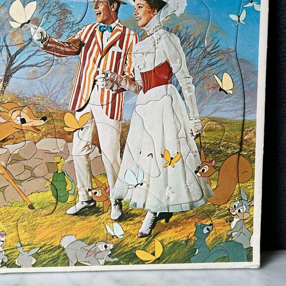Vintage Walt Disney Mary Poppins Julie Andrews 1964 Frame Tray Puzzle - Whitman - Picture 5 of 6